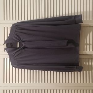 Slate Blue Banana Republic, M, long sleeved Tie blouse